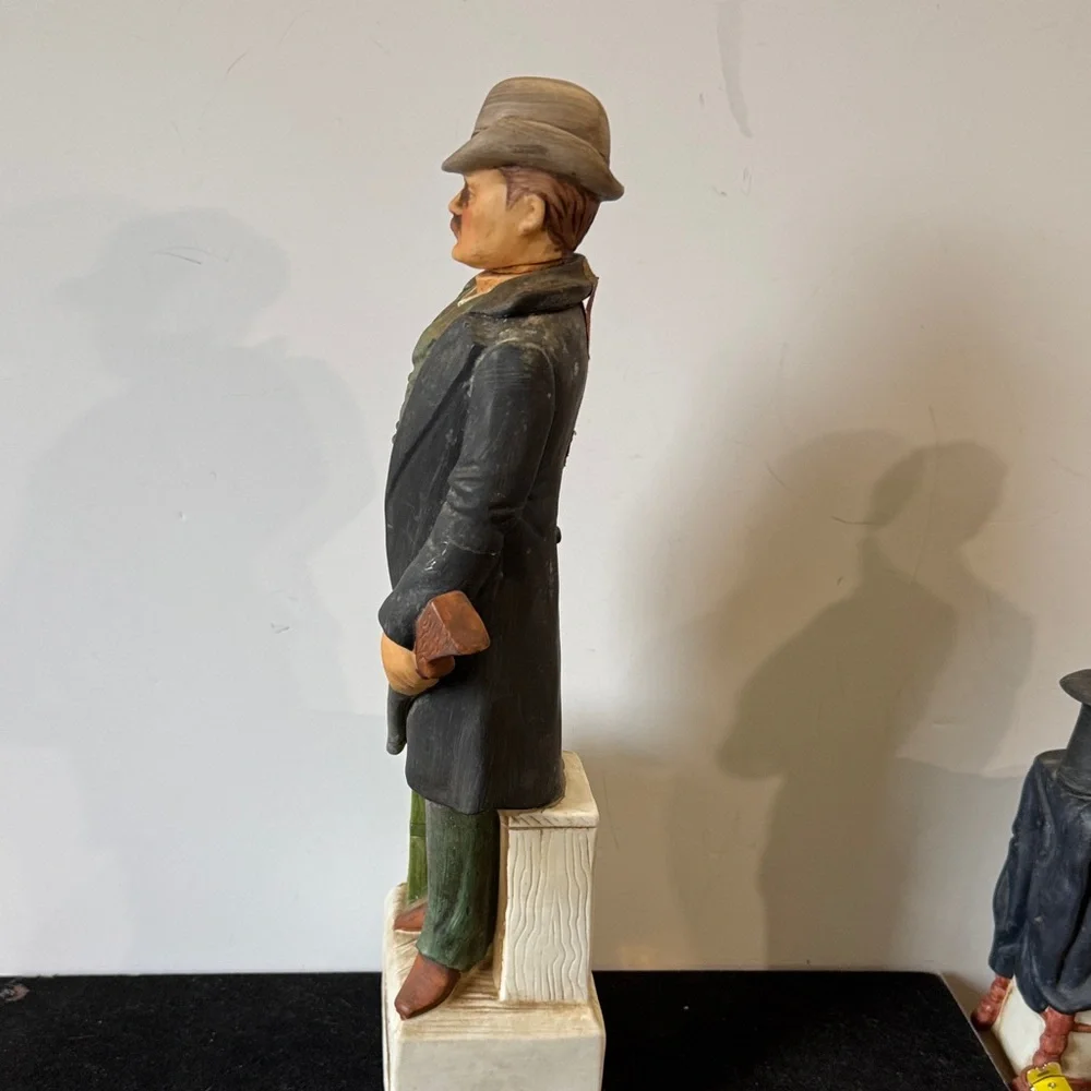 Vintage 1973 McCormick Decanter, Outlaw, Black Bart - Hand Painted Porcelain